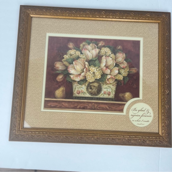 Beautiful Tulip Tapestry/Be Glad verse by Pamela Gladding -framed picture - Picture 11 of 14